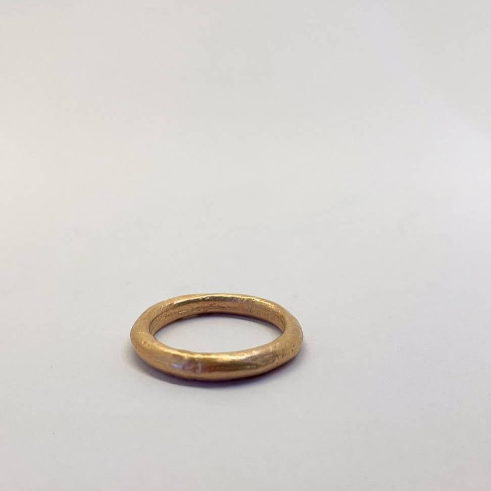 9ct Yellow Gold 3mm Sandcast Ring - HerbertandWilks Jewellery