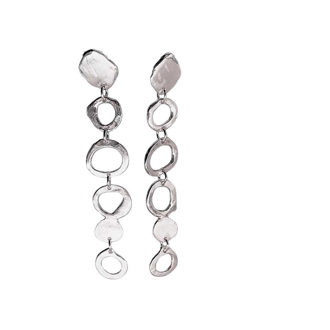 Abstract Circle Earrings #24 in Sterling Silver - HerbertandWilks Jewellery