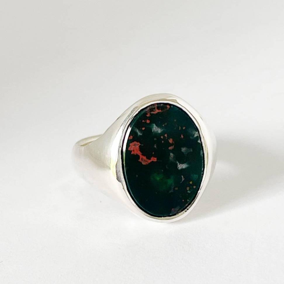 Bloodstone Signet Ring - HerbertandWilks Jewellery