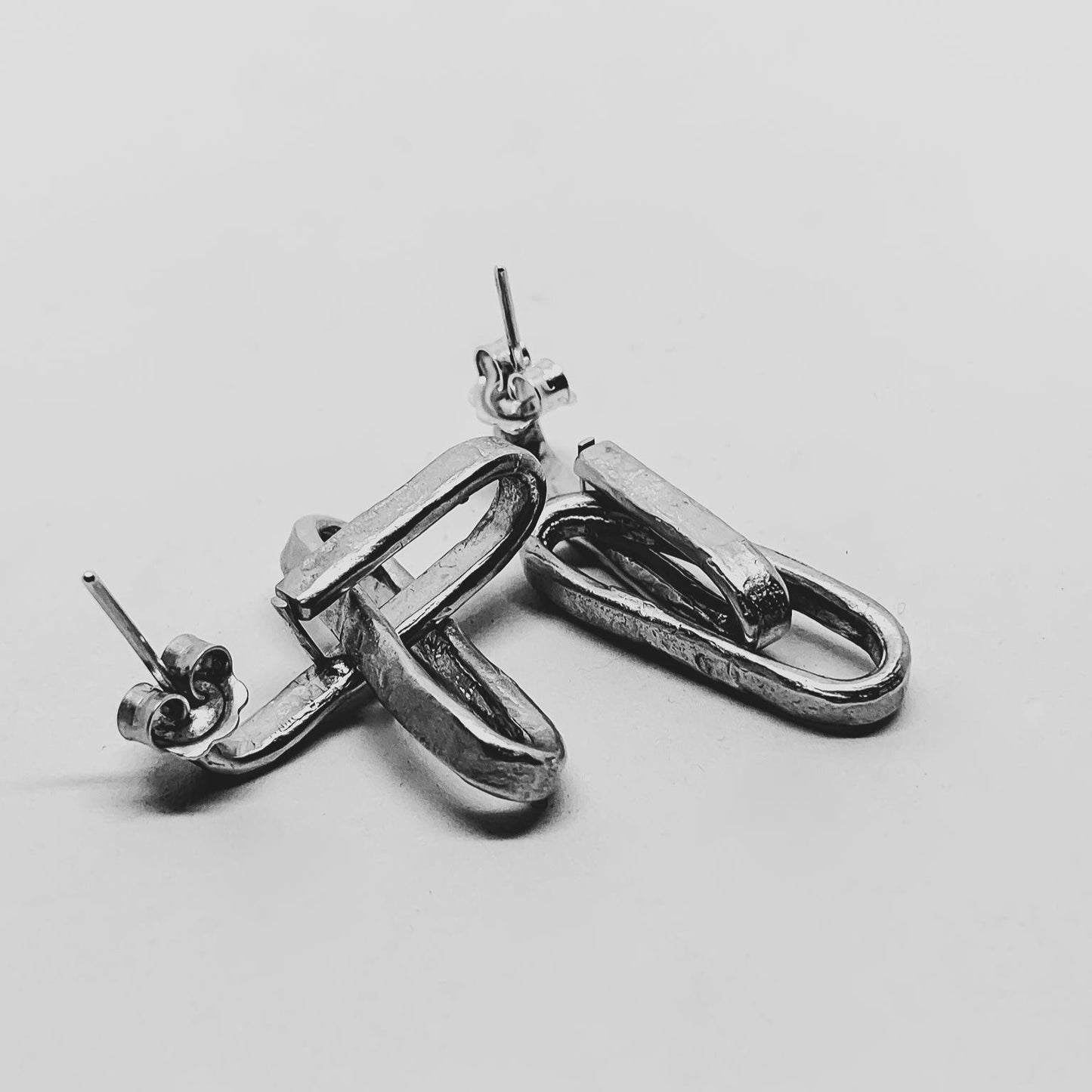 Chain Link Earrings in Sterling Silver - V1 - HerbertandWilks Jewellery