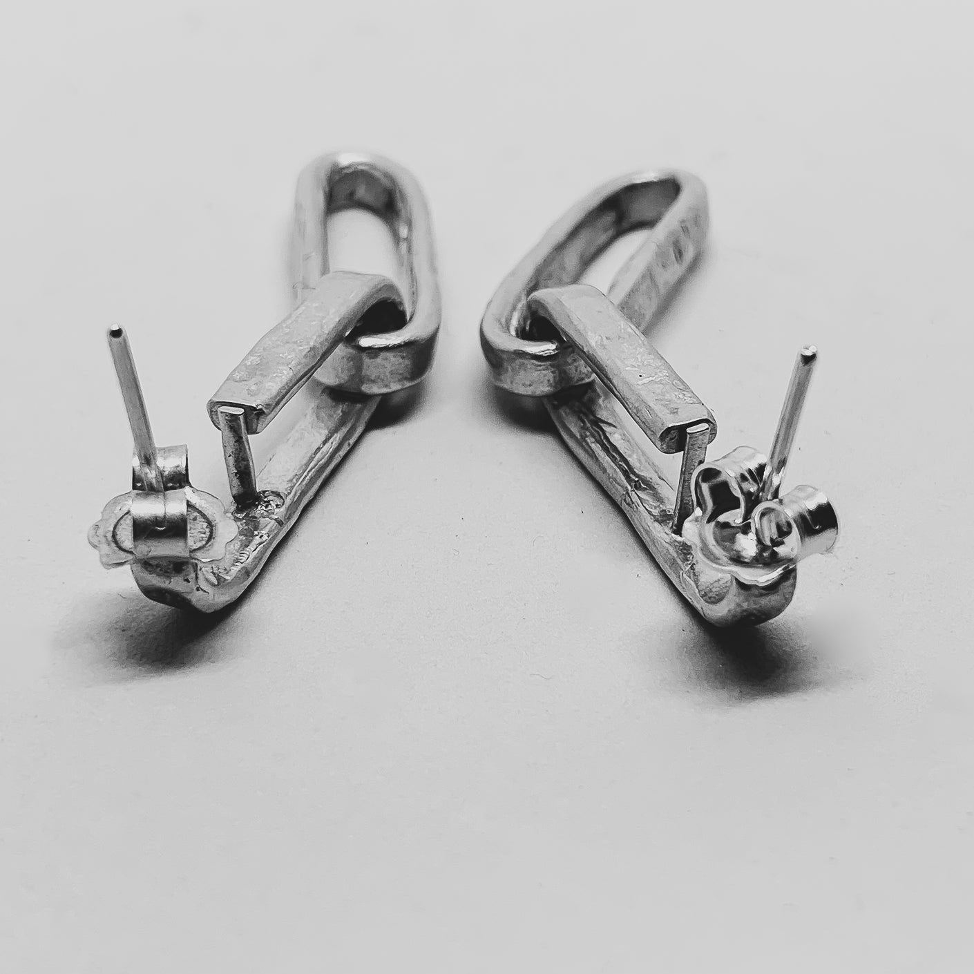 Chain Link Earrings in Sterling Silver - V1 - HerbertandWilks Jewellery