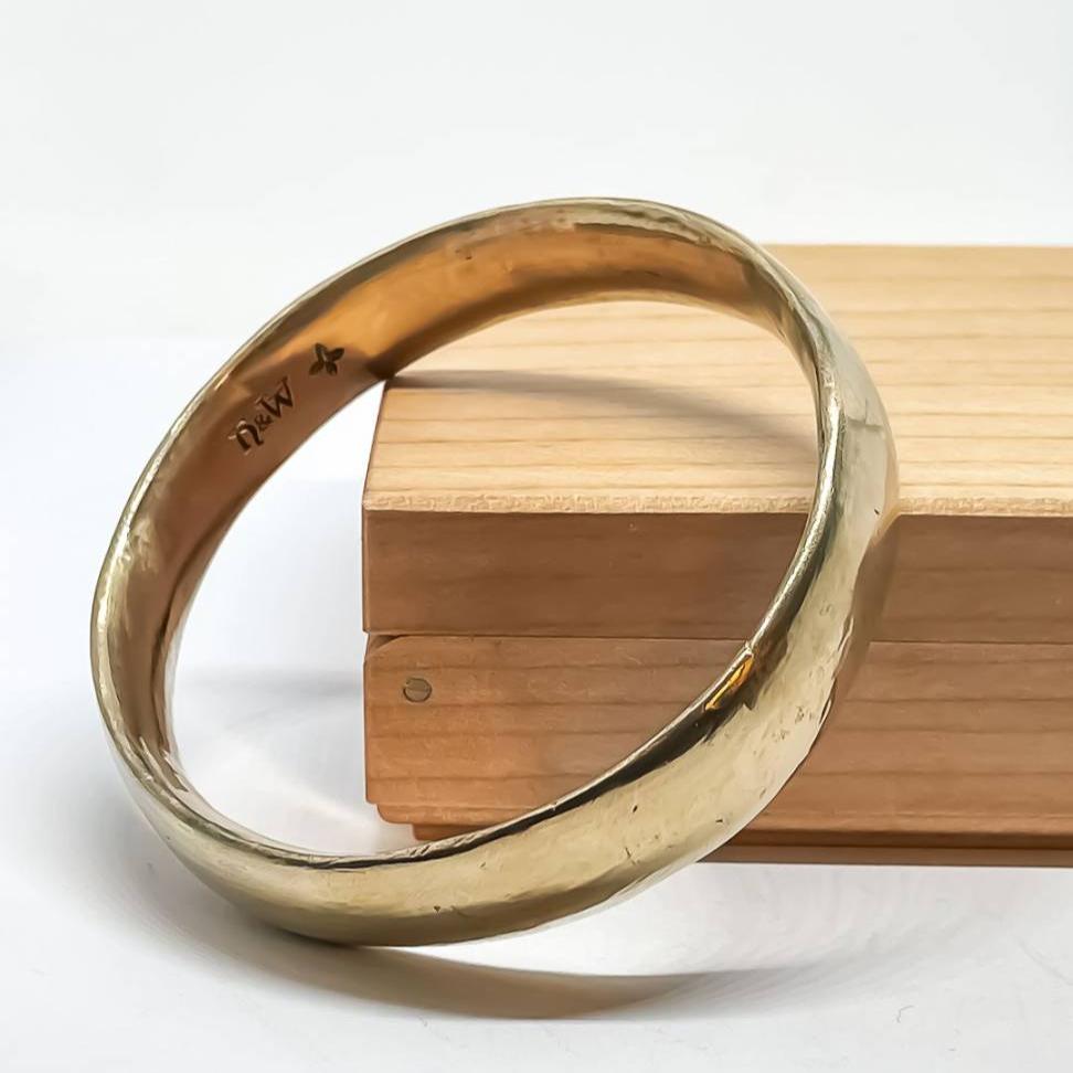 Classic Bangle No. 1 - Wide Solid Bangle in Bronze - HerbertandWilks Jewellery