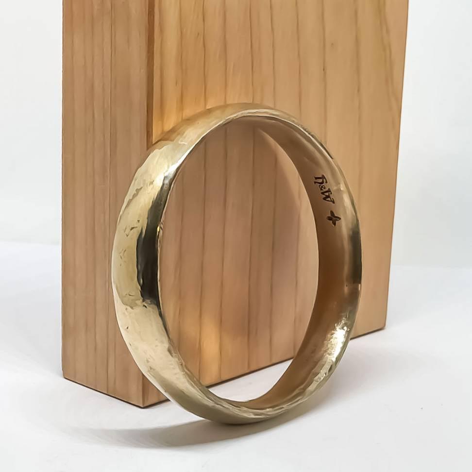 Classic Bangle No. 1 - Wide Solid Bangle in Bronze - HerbertandWilks Jewellery