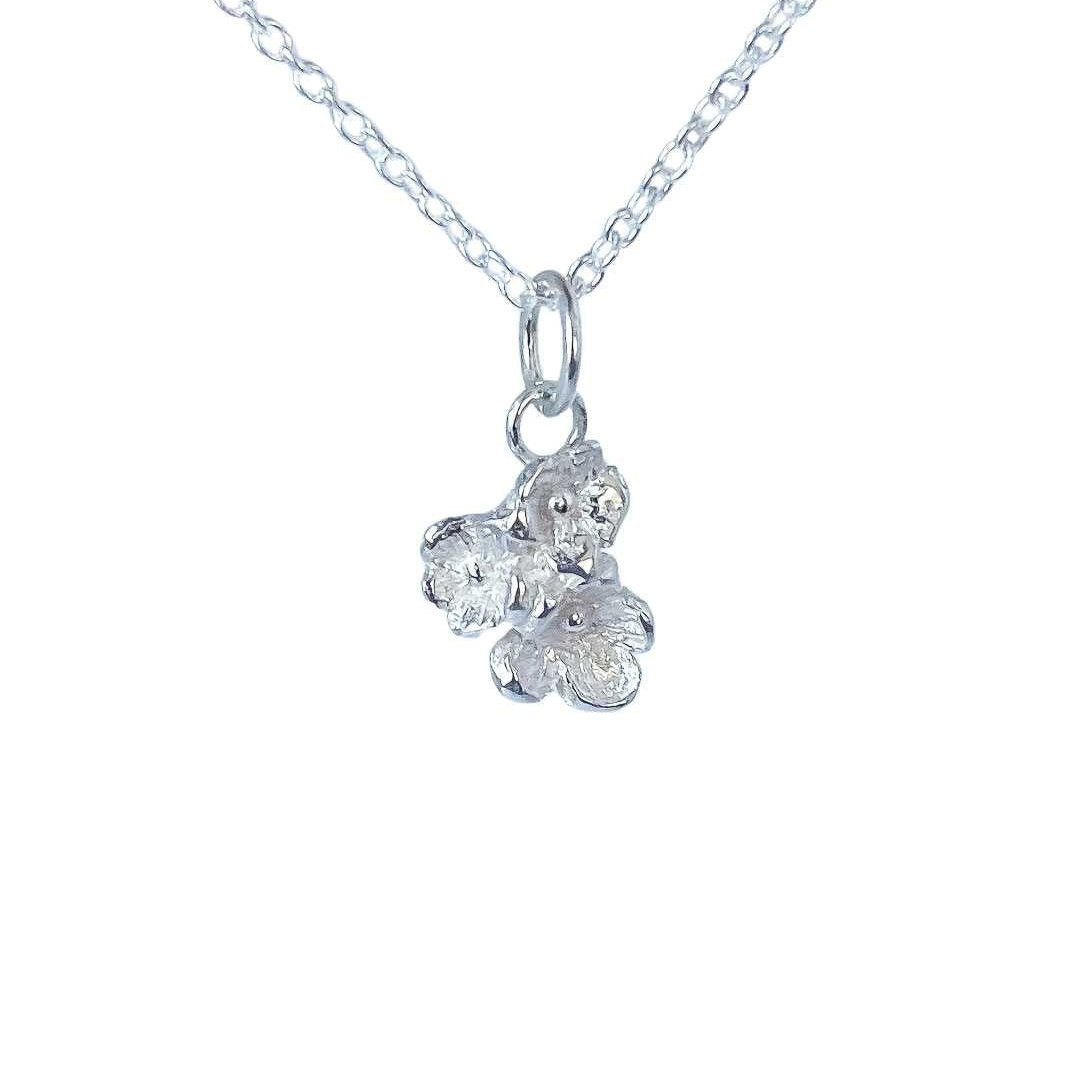 Dainty Flower Bouquet Necklace in Sterling Silver - HerbertandWilks Jewellery