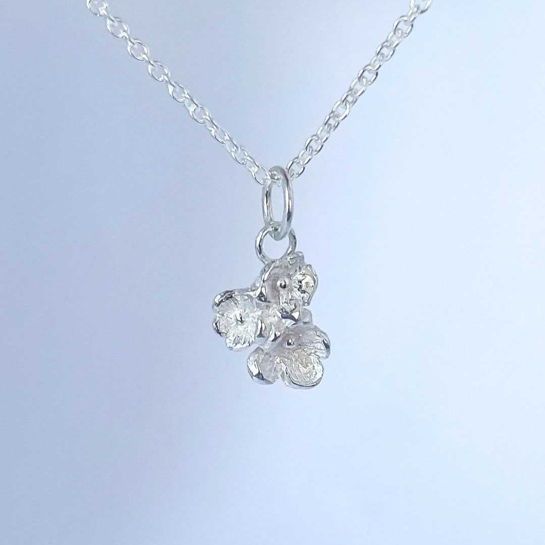 Dainty Flower Bouquet Necklace in Sterling Silver - HerbertandWilks Jewellery