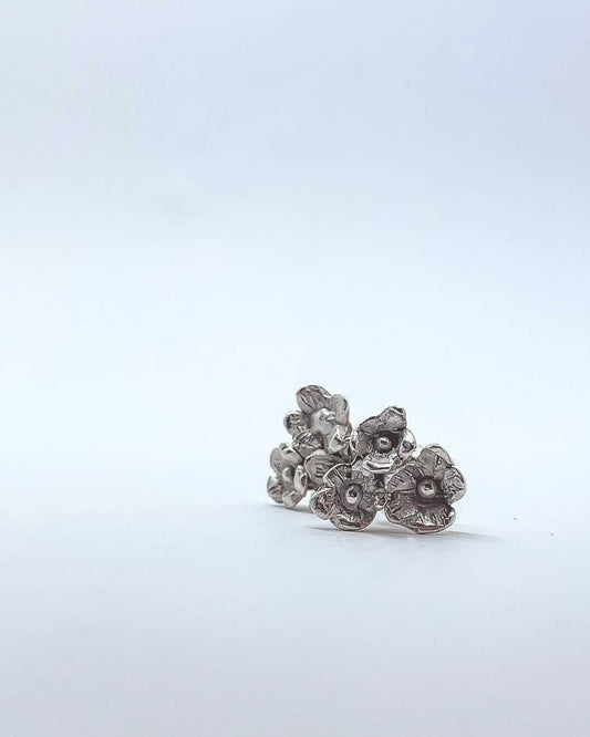 Dainty Flower Bouquet Stud Earrings in Sterling Silver - HerbertandWilks Jewellery