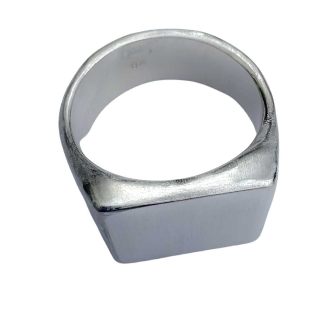 Epsom Signet Ring - Size Q - Sterling Silver - HerbertandWilks Jewellery