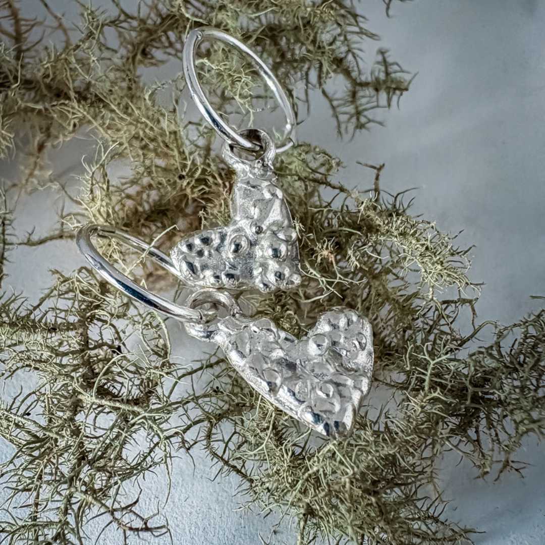 Fluid Heart Charm Earrings - HerbertandWilks Jewellery