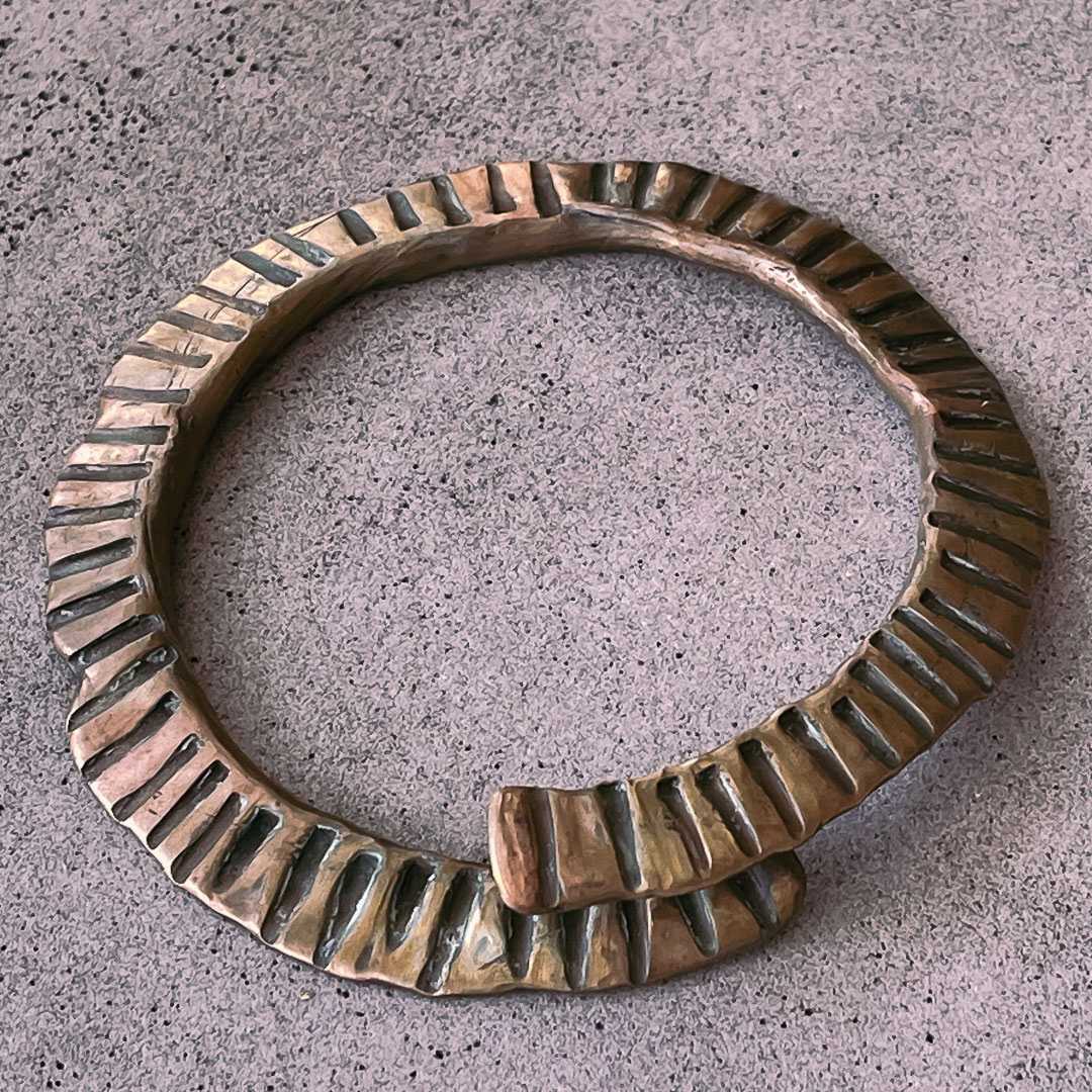 Fossil Spiral Cuff in Bronze - HerbertandWilks Jewellery