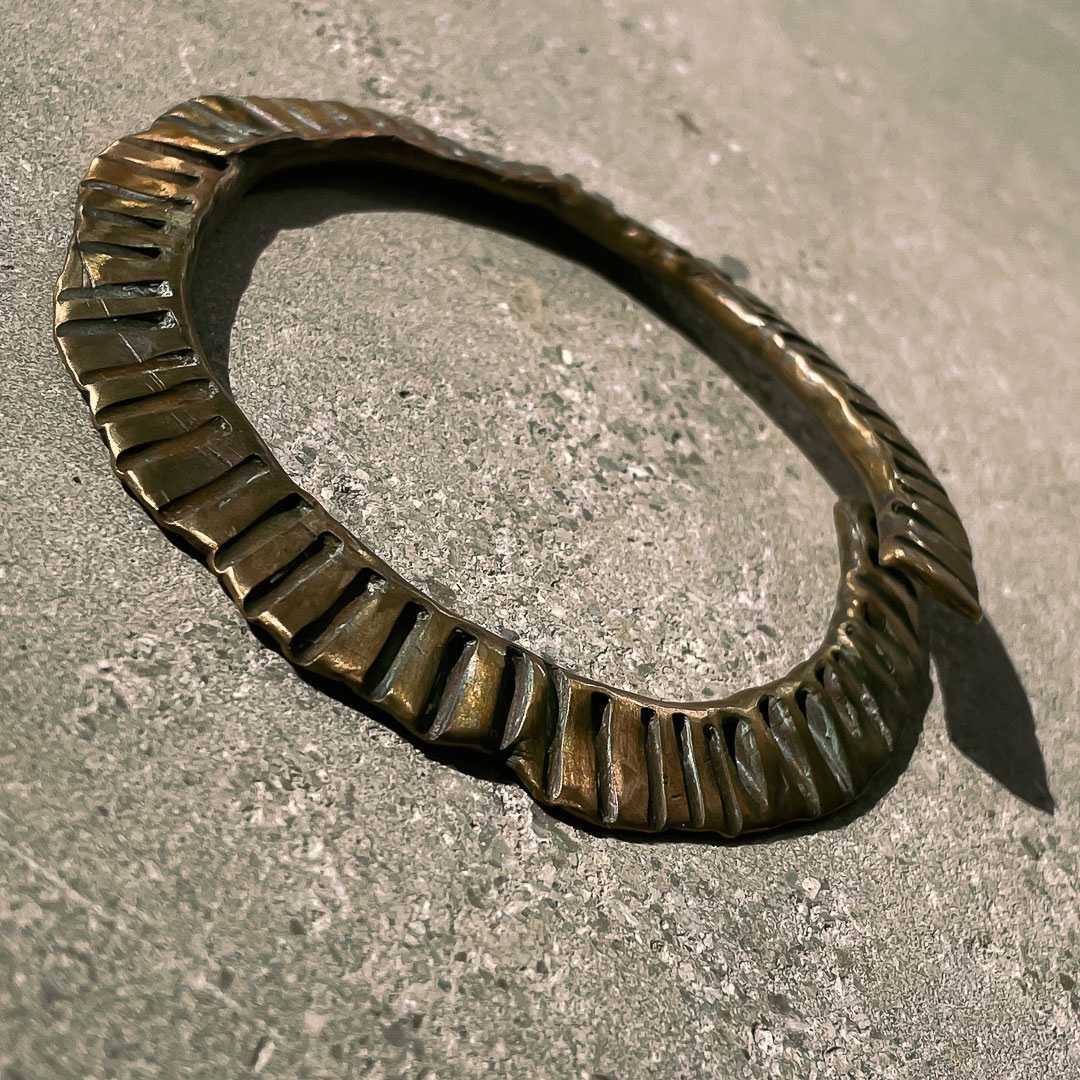 Fossil Spiral Cuff in Bronze - HerbertandWilks Jewellery