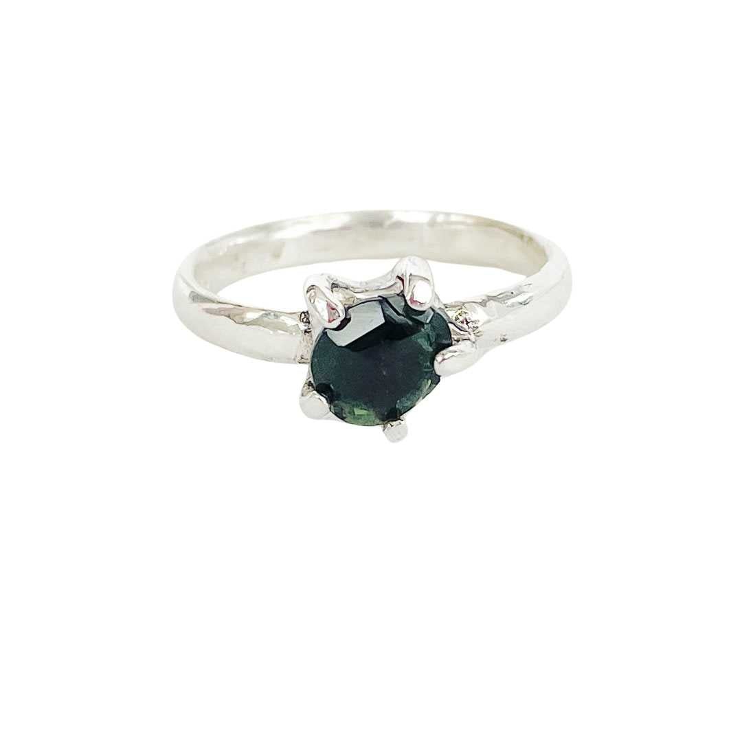 Freeform Green Tourmaline Ring “Shades of Green” Size N1/2 - HerbertandWilks Jewellery