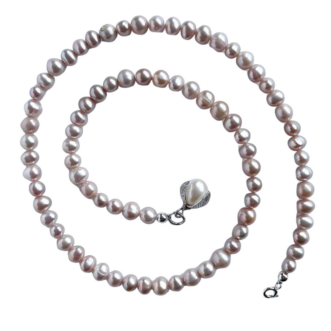 Glow Organic Mixed Pearl Necklace - V4 - 46cm/18" - HerbertandWilks Jewellery