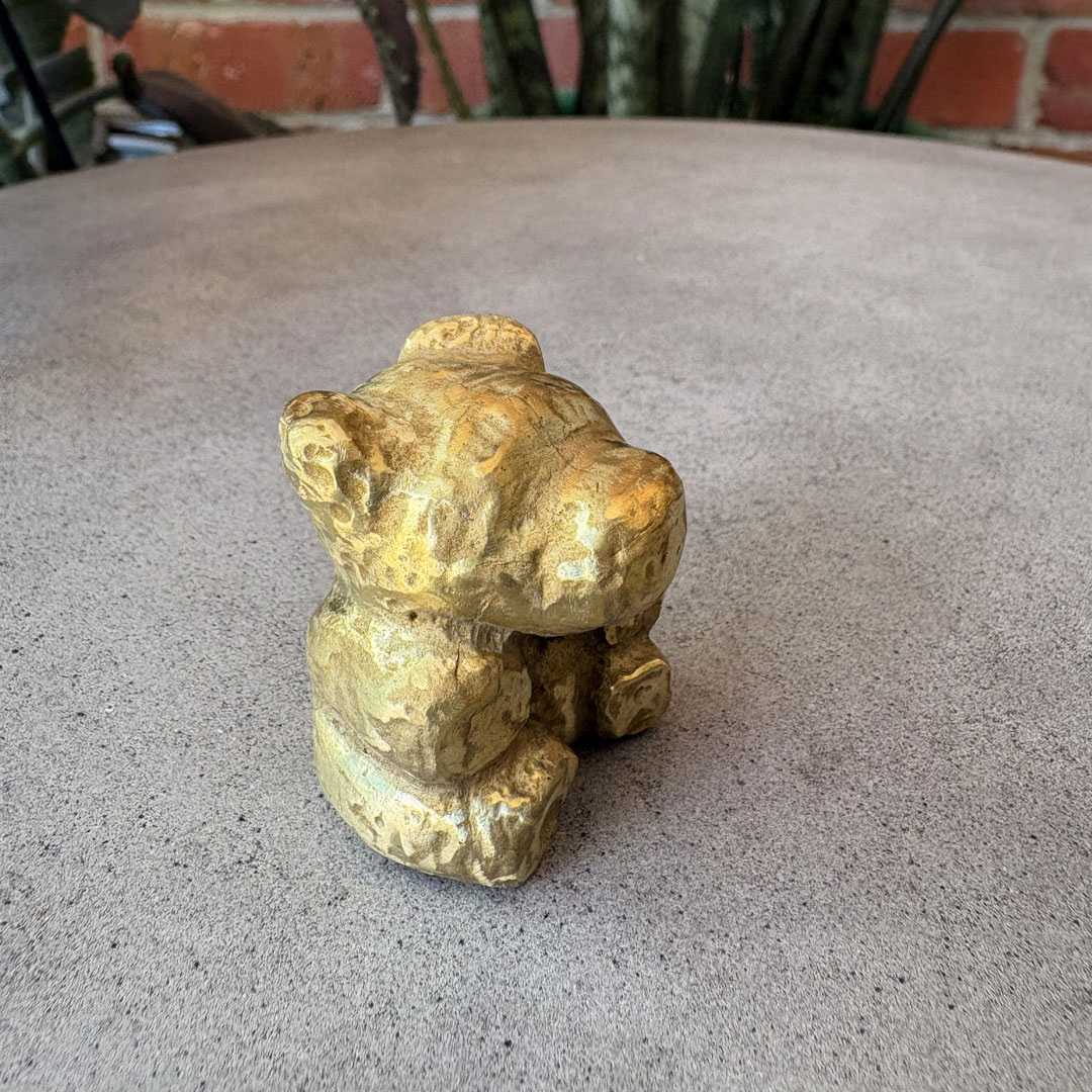 Handmade Cast Bronze Teddy Bear - HerbertandWilks Jewellery