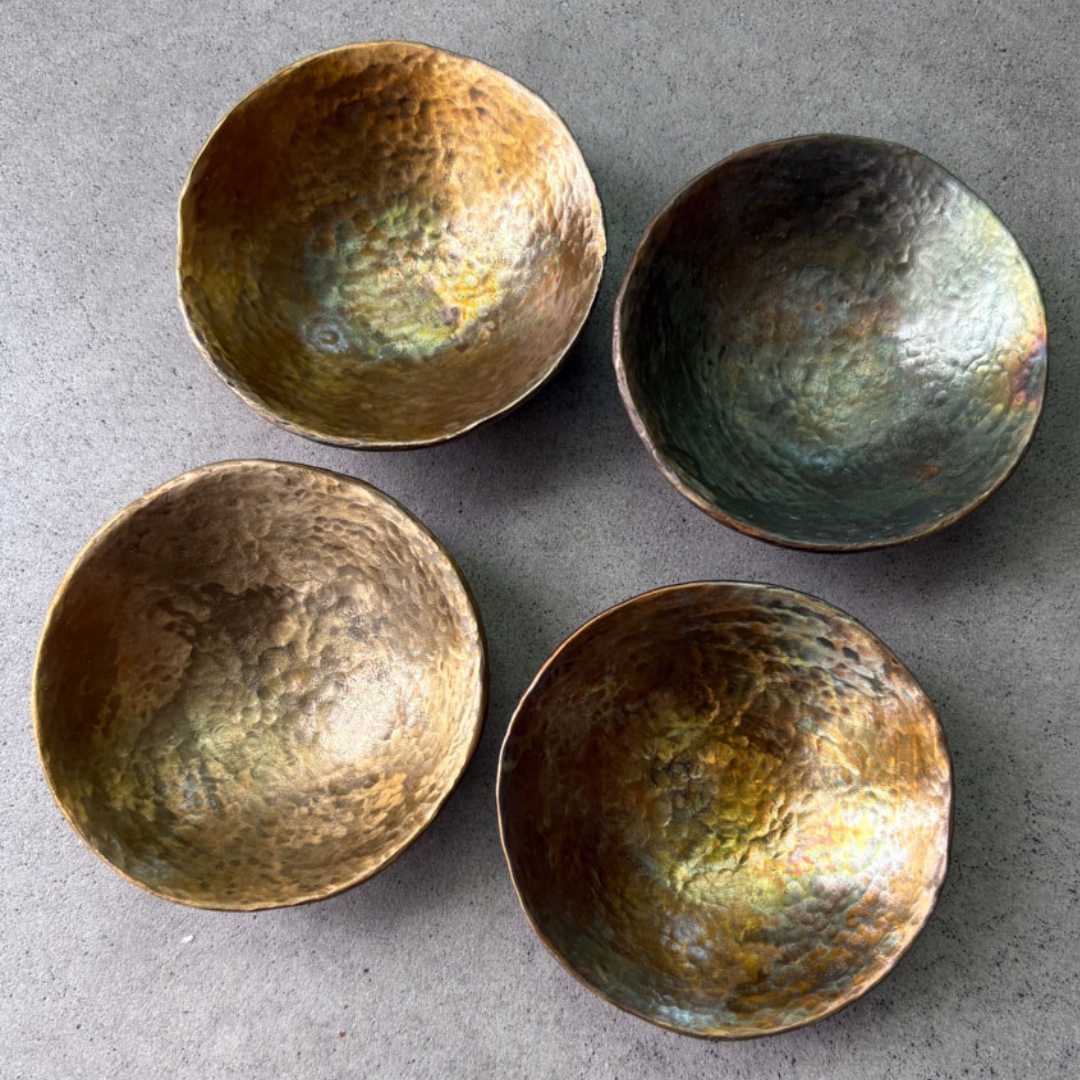 Handmade Cast Bronze Textured Bowl - Vide Poche - HerbertandWilks Jewellery