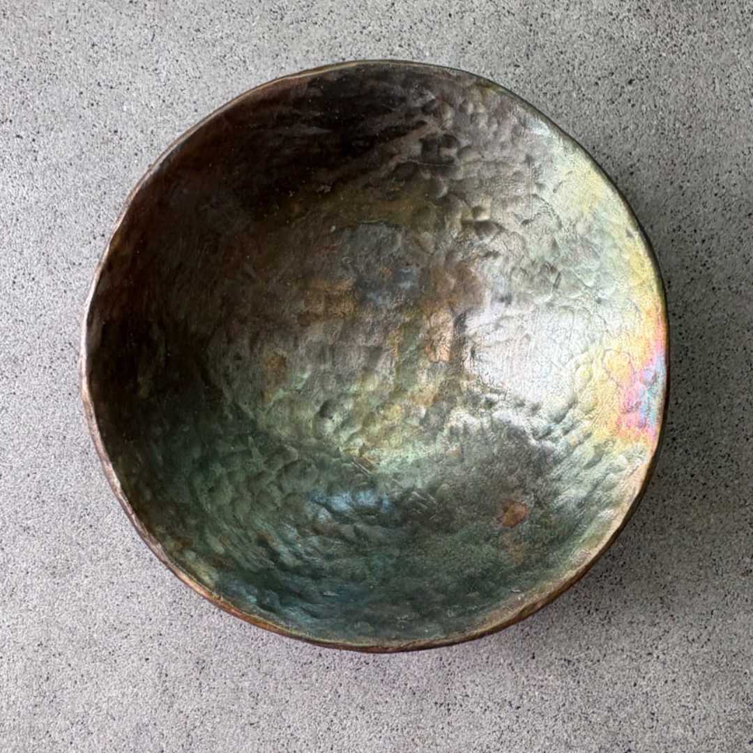 Handmade Cast Bronze Textured Bowl - Vide Poche - HerbertandWilks Jewellery