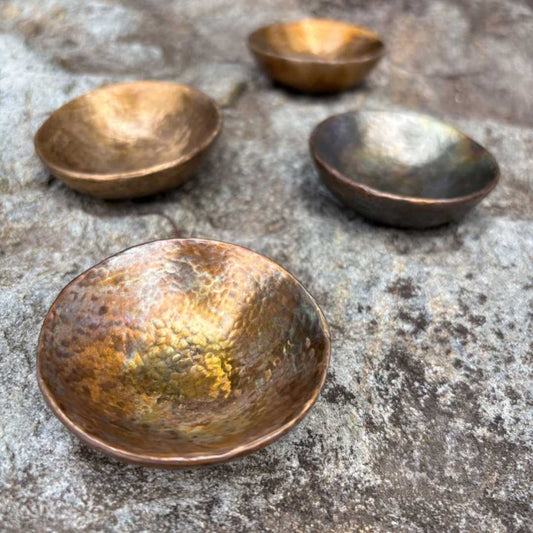 Handmade Cast Bronze Textured Bowl - Vide Poche - HerbertandWilks Jewellery