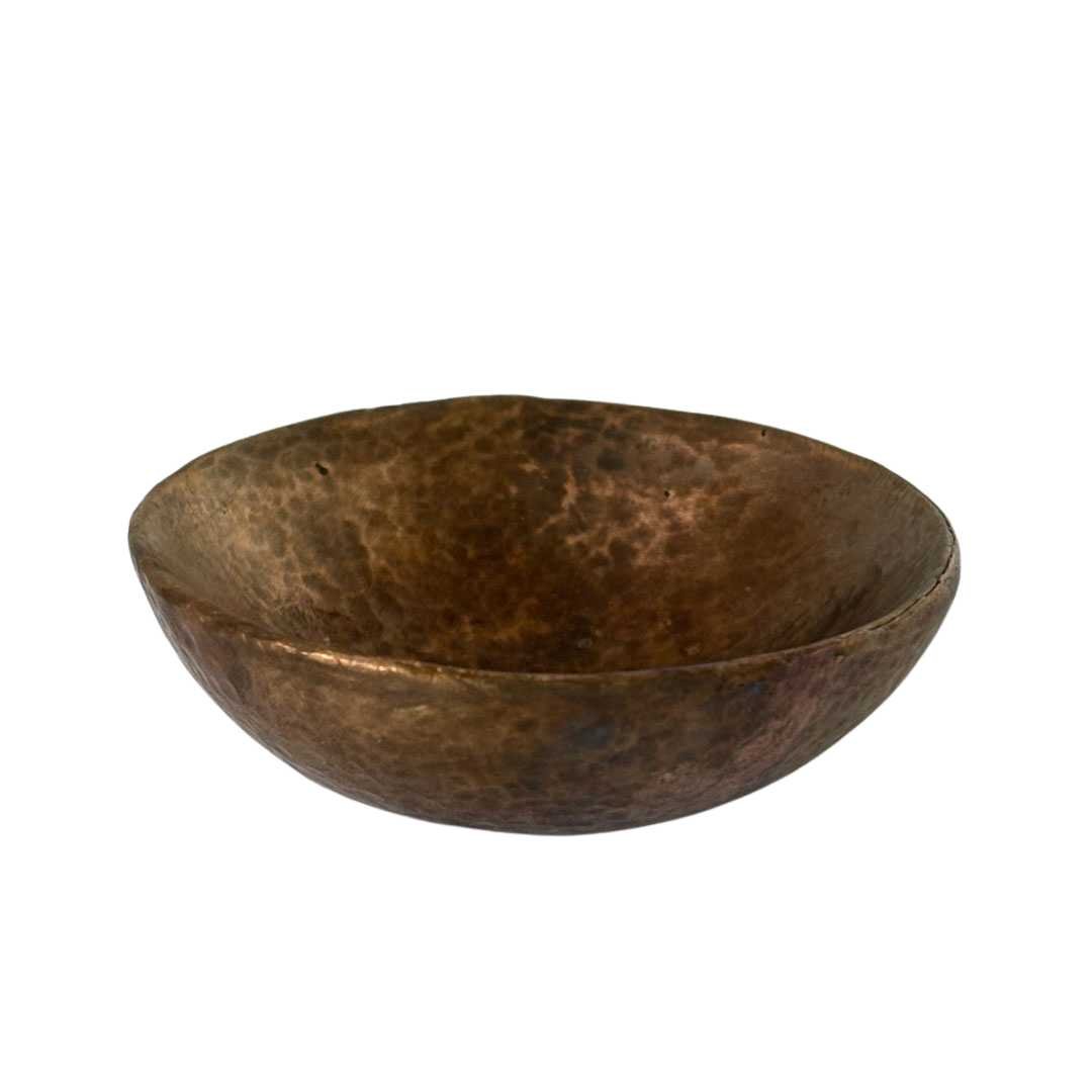 Handmade Cast Bronze Textured Bowl - Vide Poche - Caramel - HerbertandWilks Jewellery