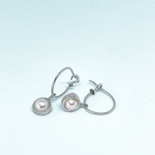 Hoop Earrings with Charms | Classic Pearl Charms | Sterling + Pearls - HerbertandWilks Jewellery