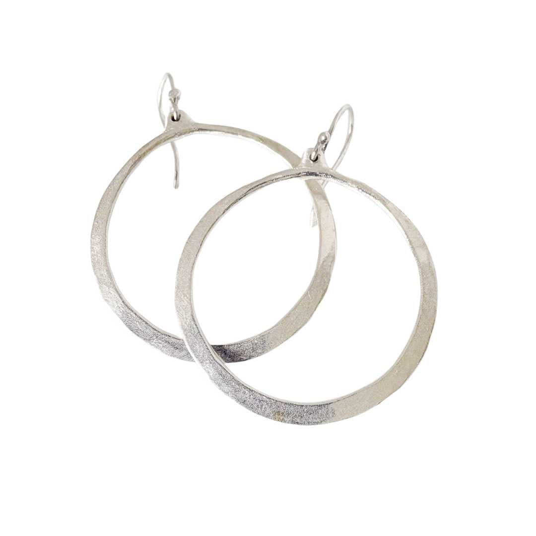 Lunar Eclipse Hoop Earrings in Sterling Silver - HerbertandWilks Jewellery