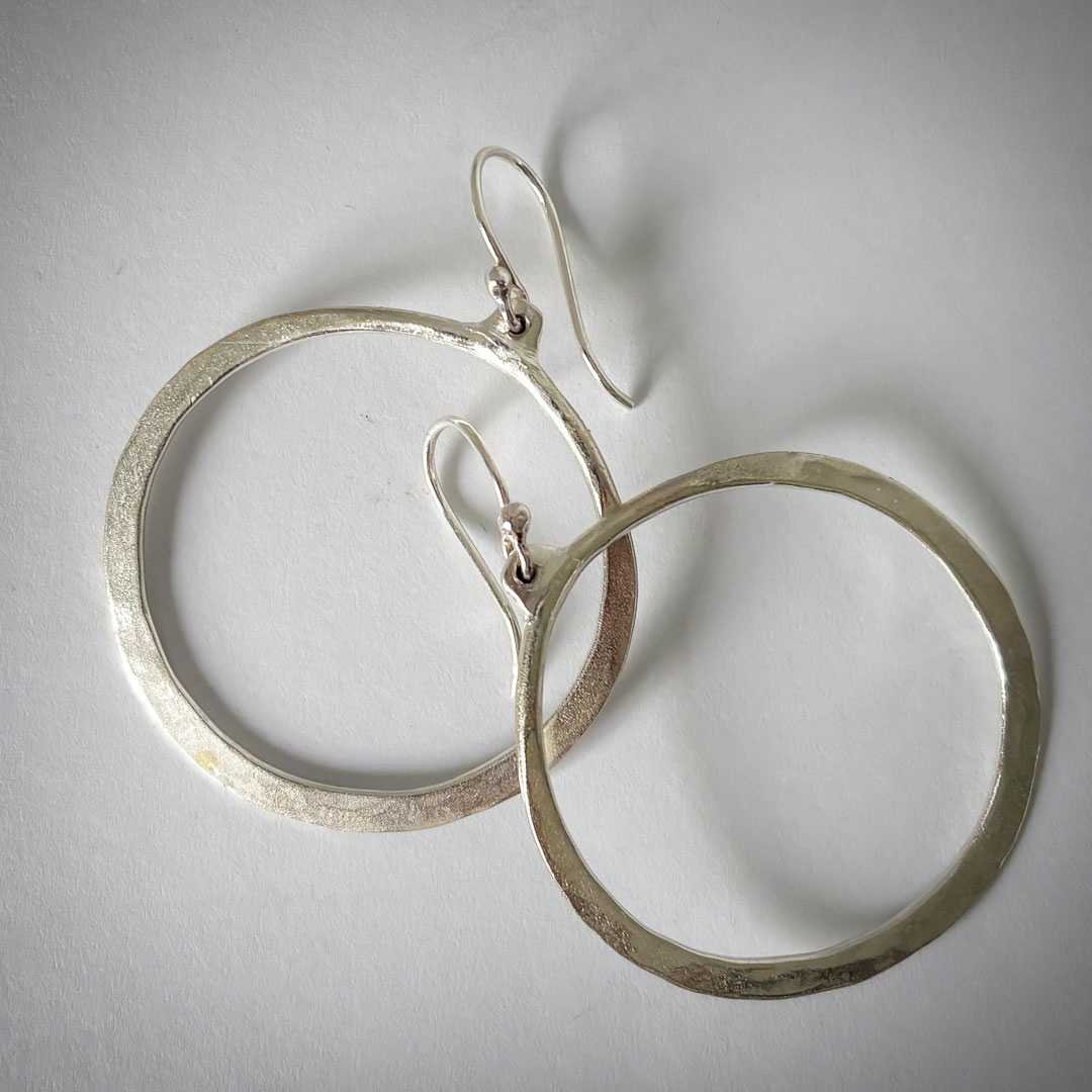 Lunar Eclipse Hoop Earrings in Sterling Silver - HerbertandWilks Jewellery