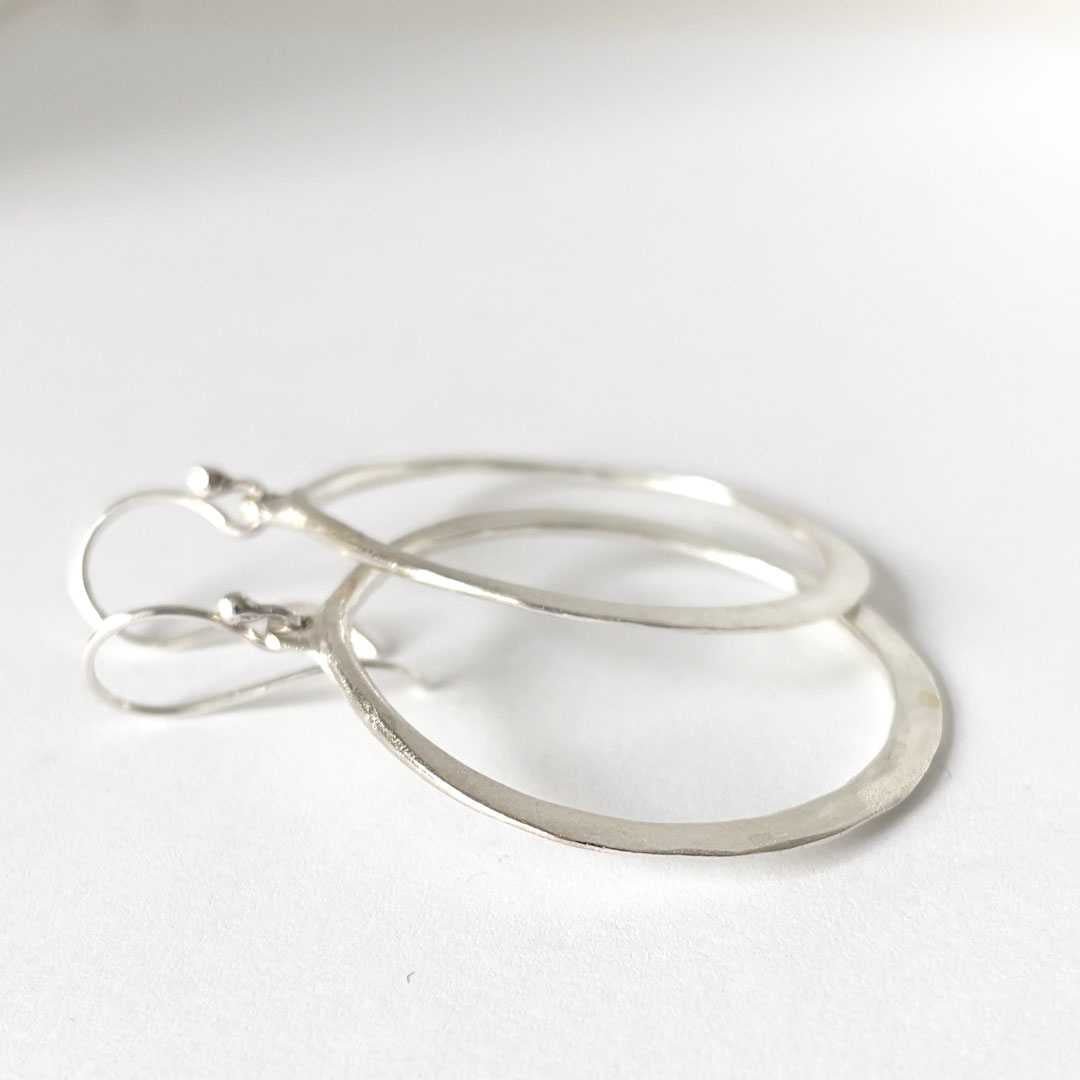 Lunar Eclipse Hoop Earrings in Sterling Silver - HerbertandWilks Jewellery