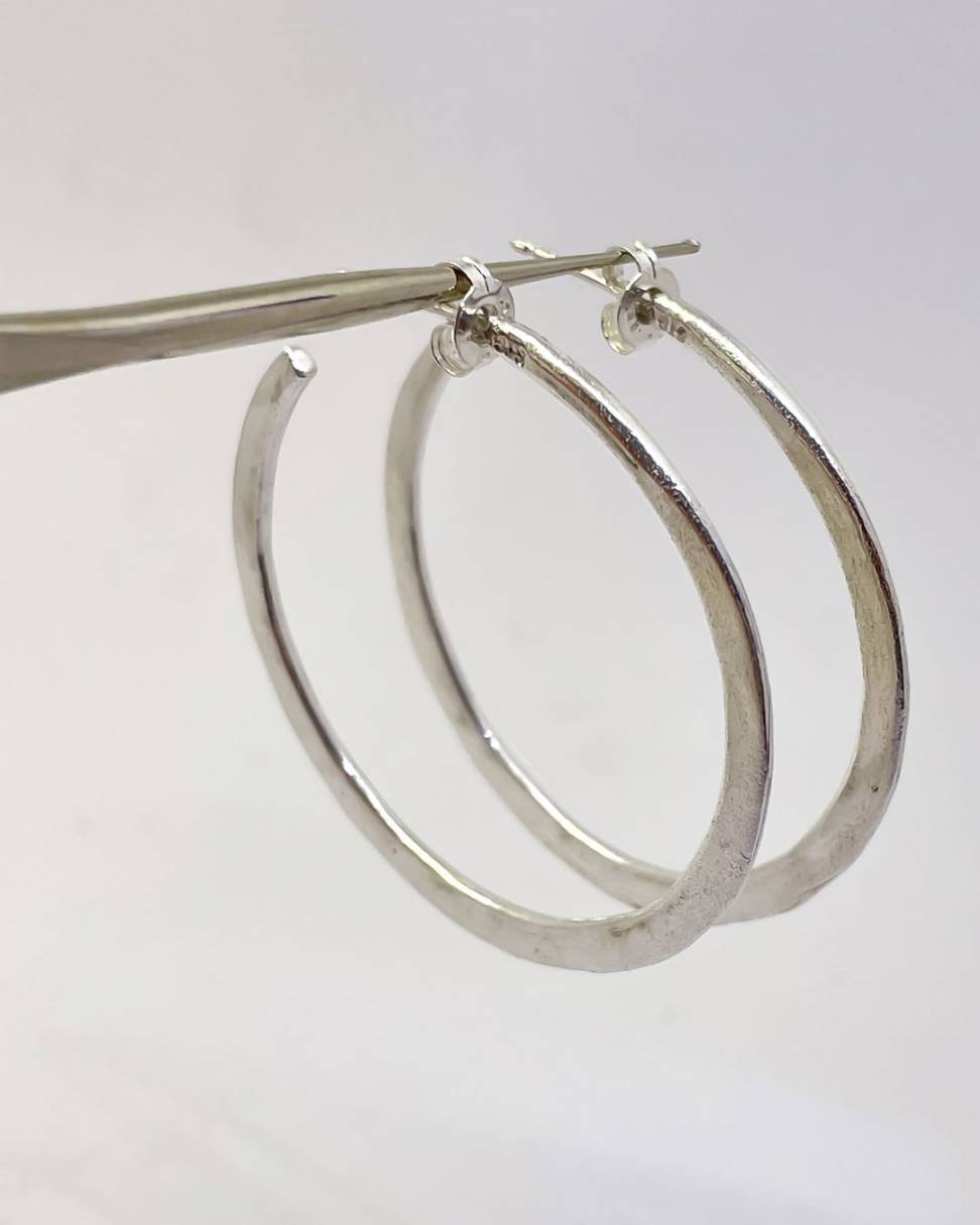 Lunar Hoop Earrings in Sterling Silver - HerbertandWilks Jewellery