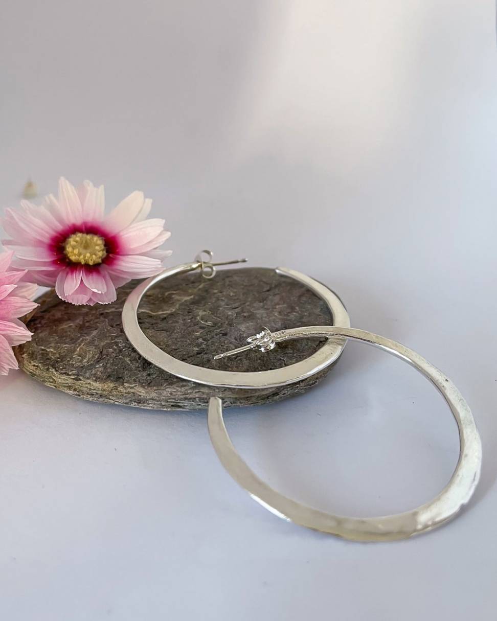 Lunar Hoop Earrings in Sterling Silver - HerbertandWilks Jewellery