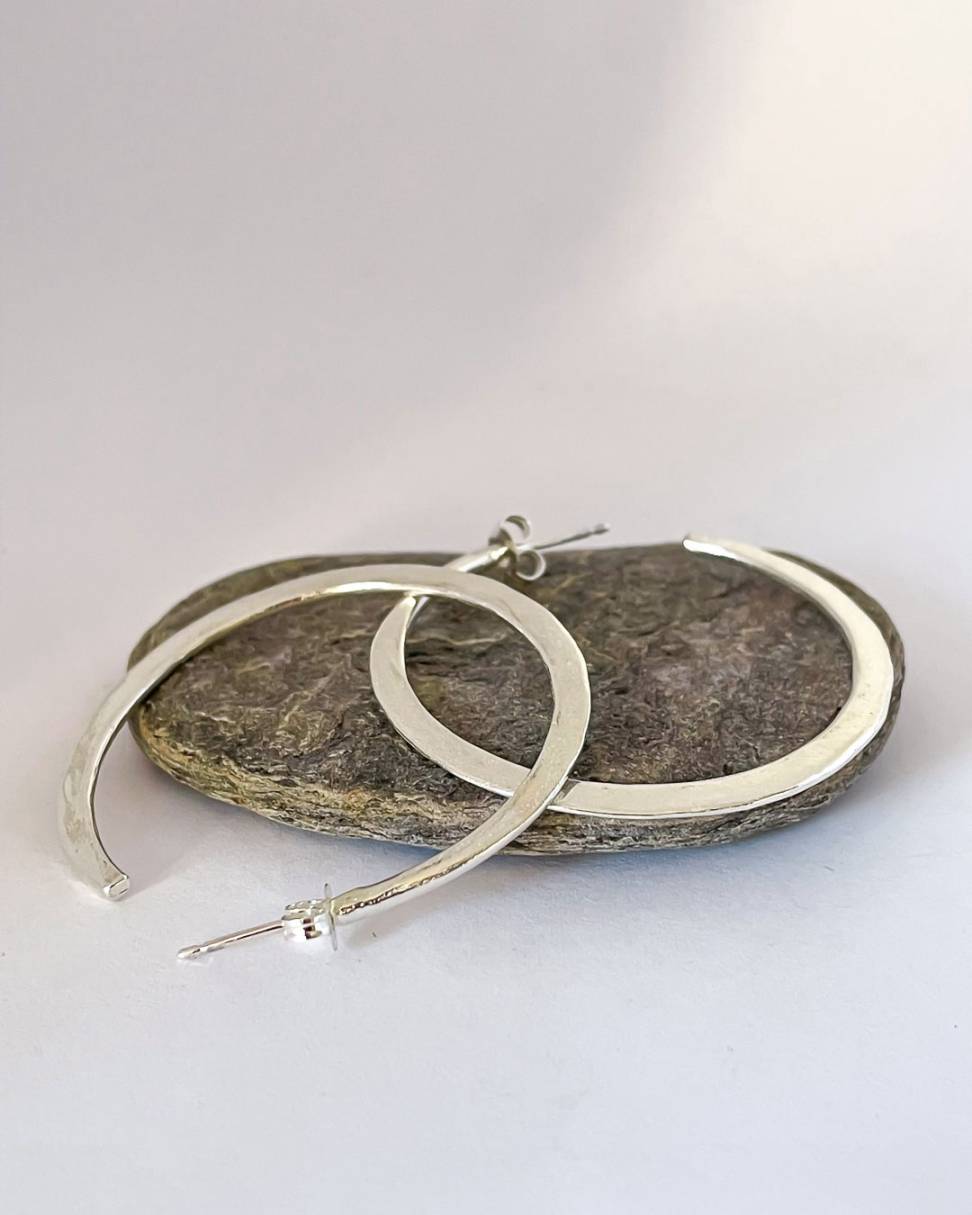 Lunar Hoop Earrings in Sterling Silver - HerbertandWilks Jewellery