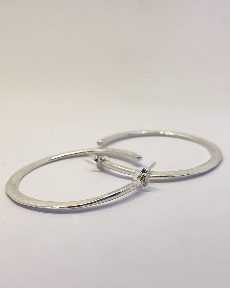 Lunar Hoop Earrings in Sterling Silver - HerbertandWilks Jewellery