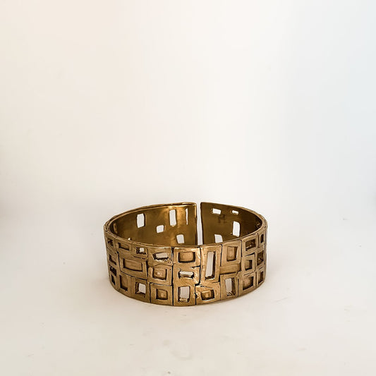 Modernist Cuff Bangle - Bronze - Caramel Colour - HerbertandWilks Jewellery