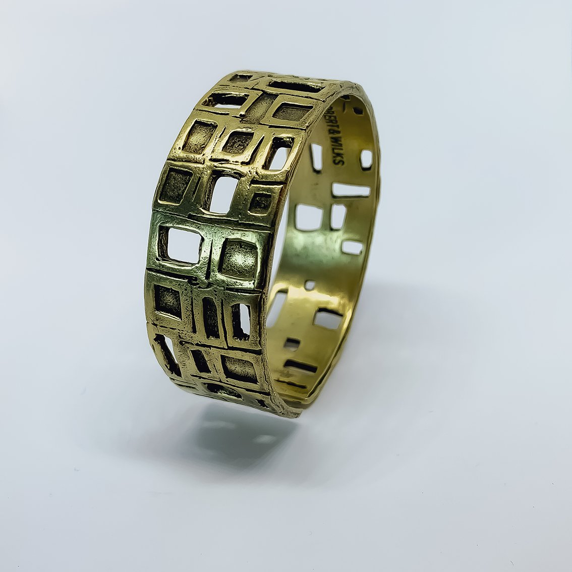 Modernist Cuff Bangle - Golden Bronze - HerbertandWilks Jewellery