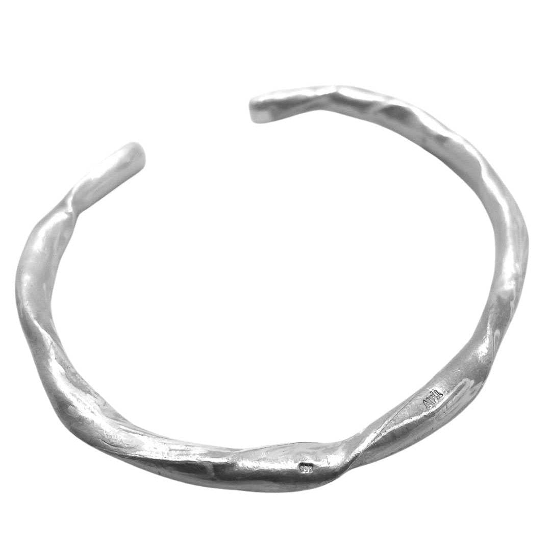 Organic Flow Cuff in Fine Silver - HerbertandWilks Jewellery