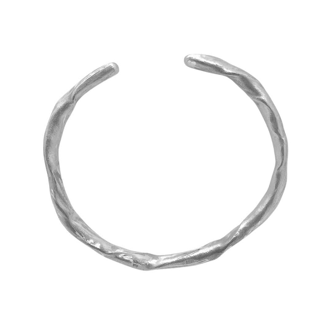 Organic Flow Cuff in Fine Silver - HerbertandWilks Jewellery