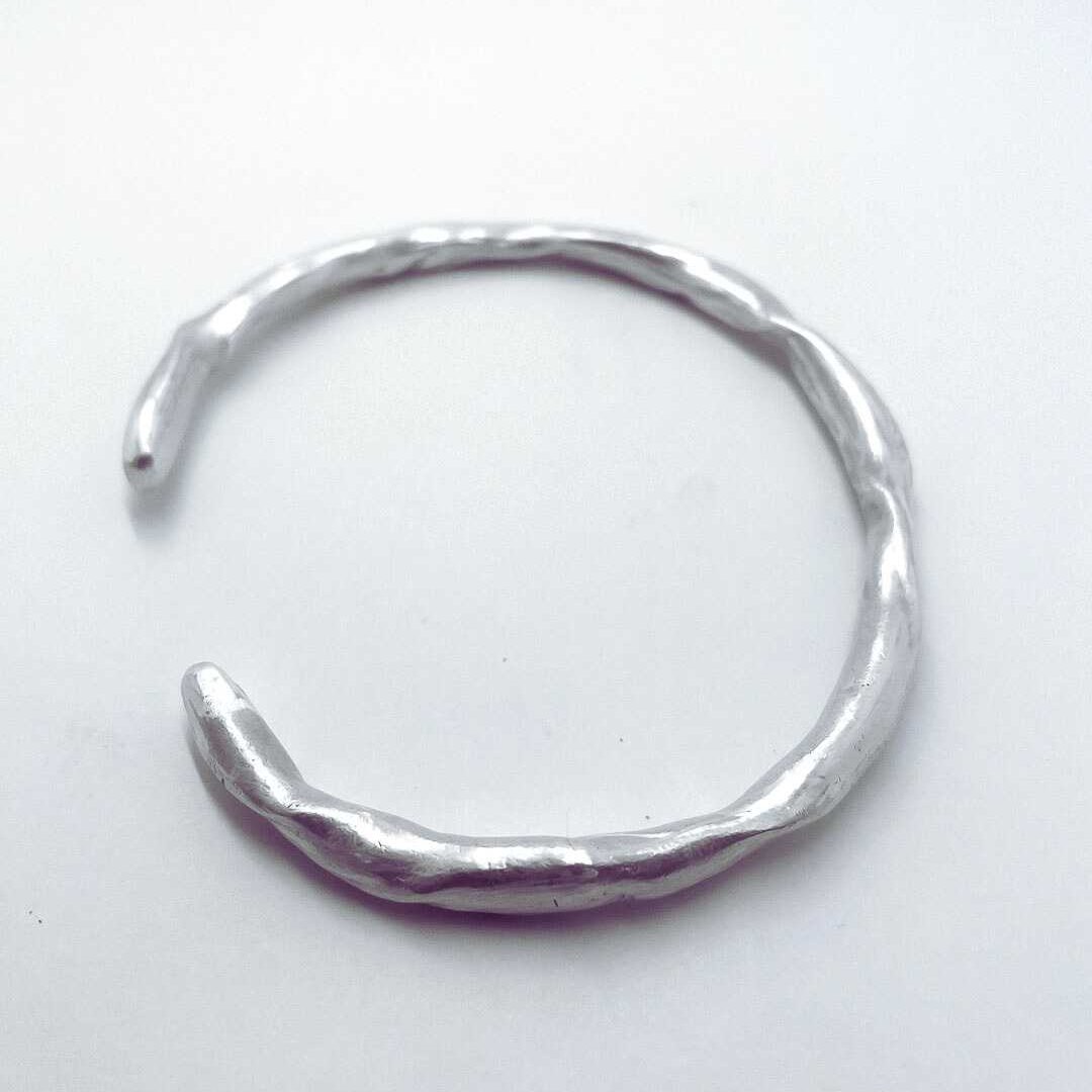 Organic Flow Cuff in Fine Silver - HerbertandWilks Jewellery