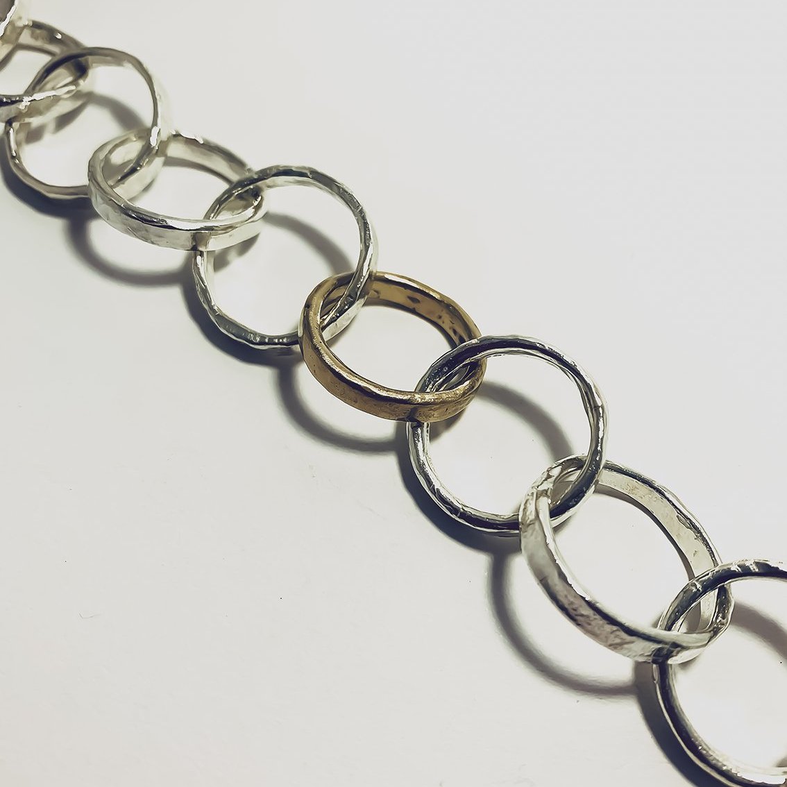 Organic Tales - Heavy Organic Circle Chain Bracelet - HerbertandWilks Jewellery