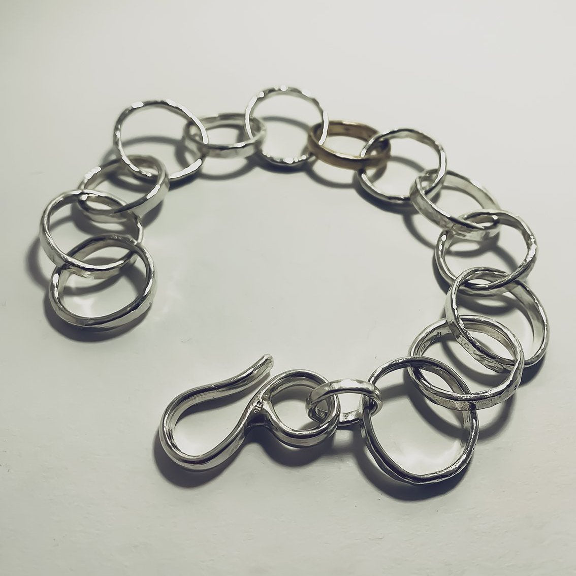 Organic Tales - Heavy Organic Circle Chain Bracelet - HerbertandWilks Jewellery