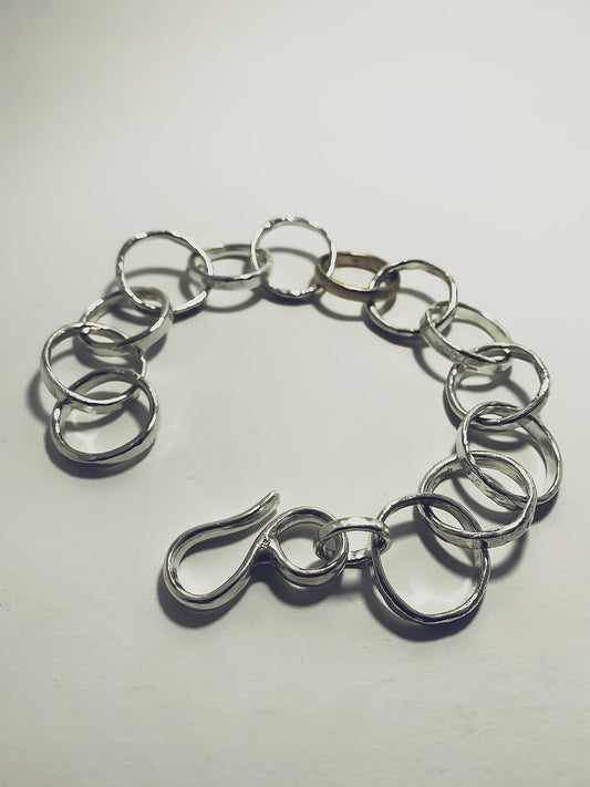 Organic Tales - Heavy Organic Circle Chain Bracelet - HerbertandWilks Jewellery