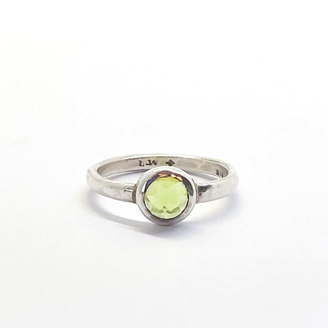 Peridot Ring in Sterling Silver, Size O (In Stock) - HerbertandWilks Jewellery