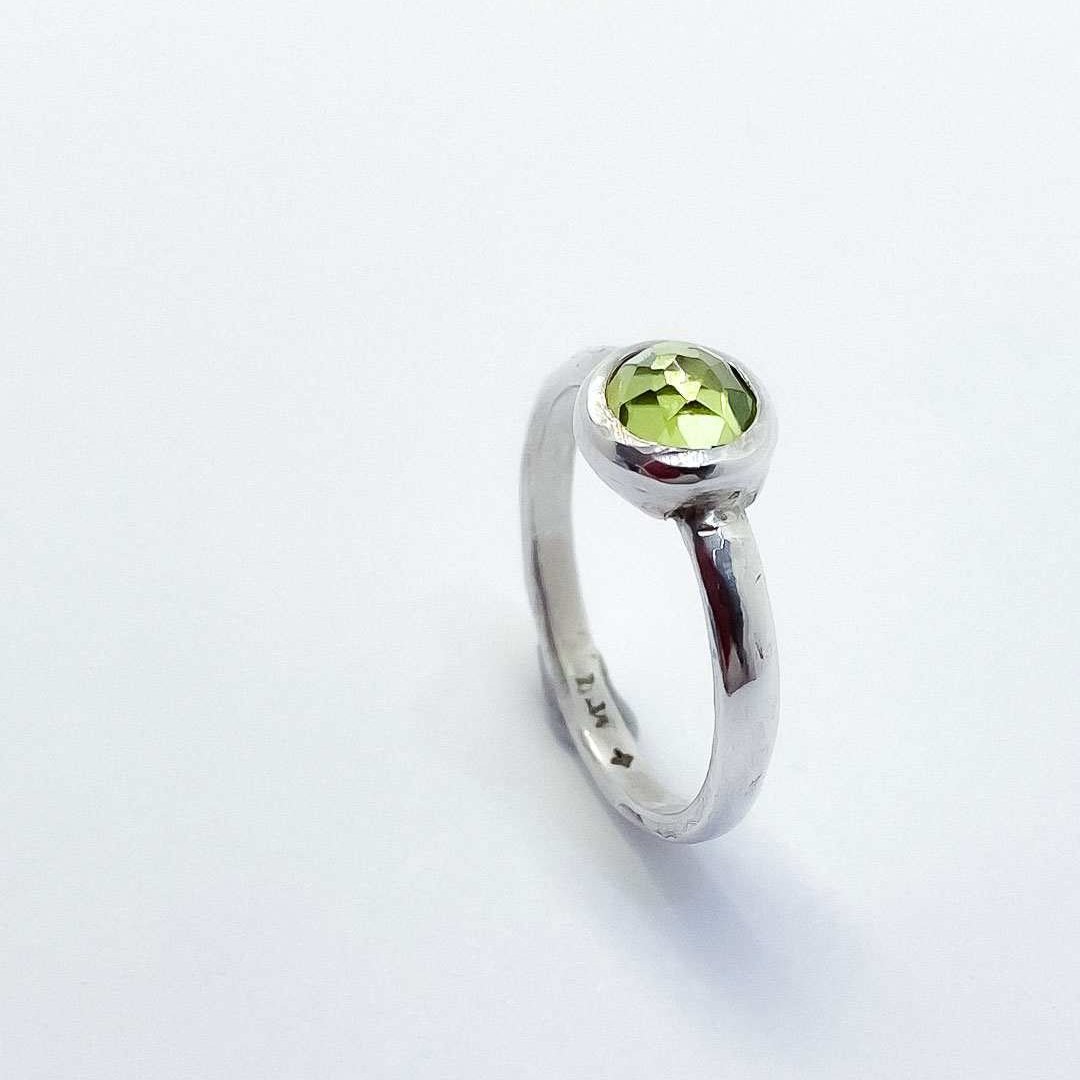 Peridot Ring in Sterling Silver, Size O (In Stock) - HerbertandWilks Jewellery