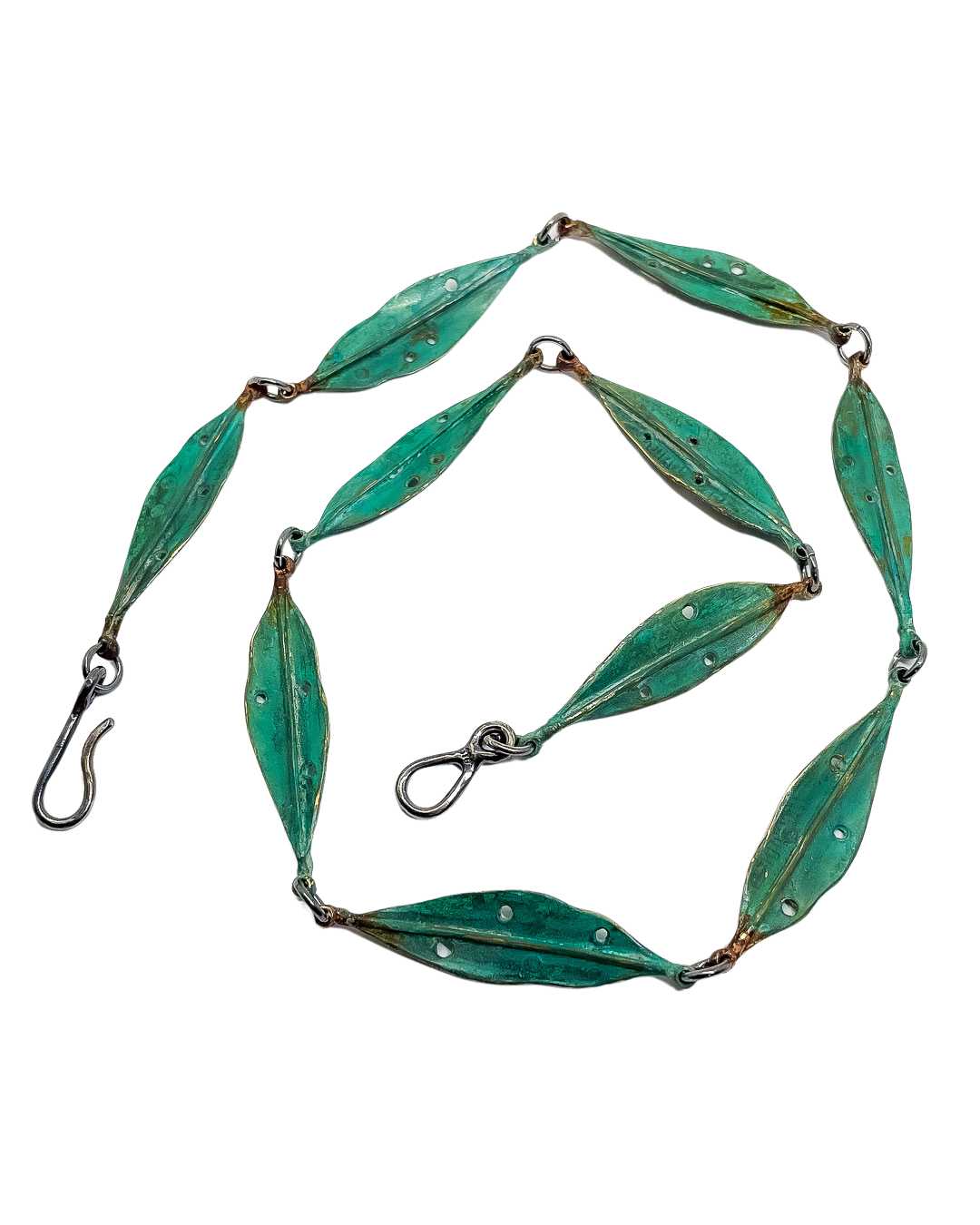 Pohutukawa Leaf Necklace in Bronze, oxidised Sterling Silver - HerbertandWilks Jewellery