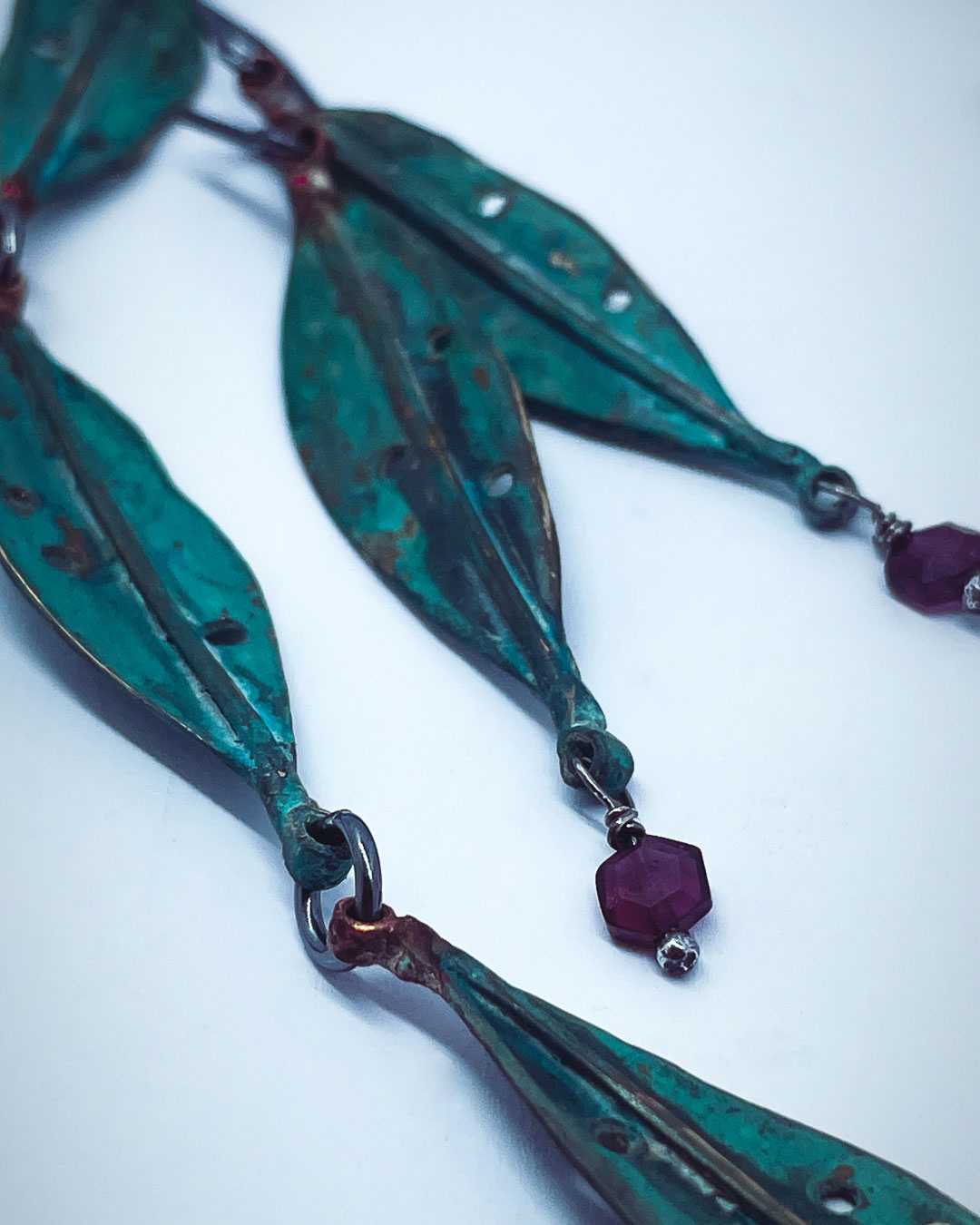 Pohutukawa Leaf Necklace in Bronze, oxidised Sterling Silver - HerbertandWilks Jewellery