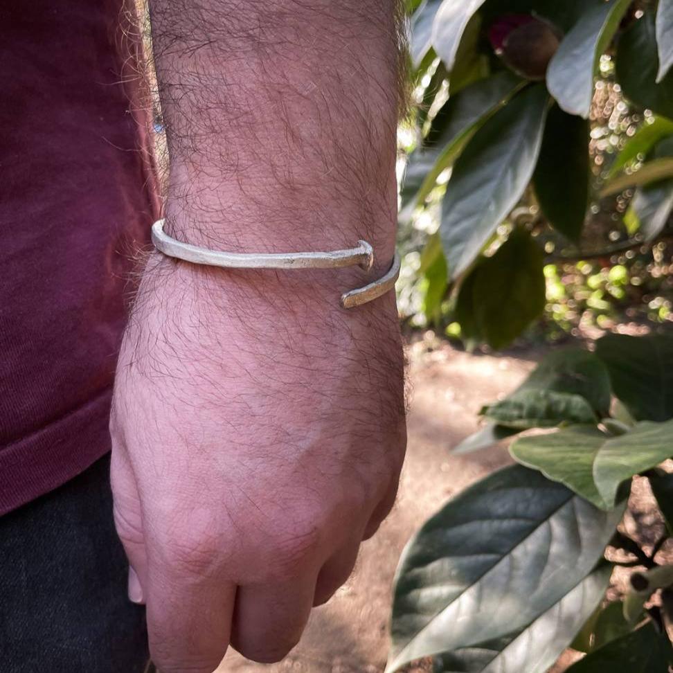 Sheet Cut Nail Cuff - Unisex - Sterling Silver - HerbertandWilks Jewellery