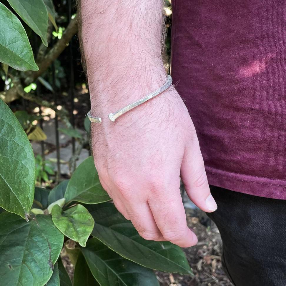 Sheet Cut Nail Cuff - Unisex - Sterling Silver - HerbertandWilks Jewellery