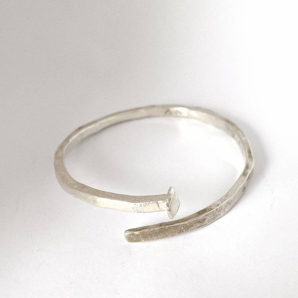 Sheet Cut Nail Cuff - Unisex - Sterling Silver - HerbertandWilks Jewellery