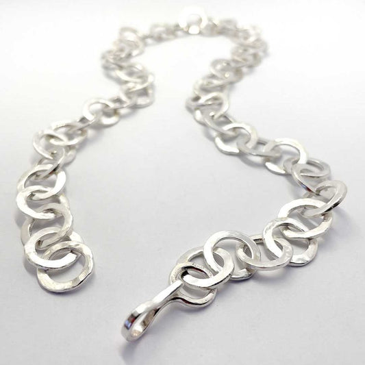 Sterling Silver Ripple Chain Necklace - HerbertandWilks Jewellery