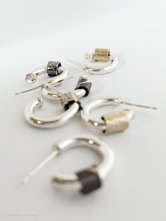 Wrapped Ring Small Hoop Earrings | Studs - HerbertandWilks Jewellery