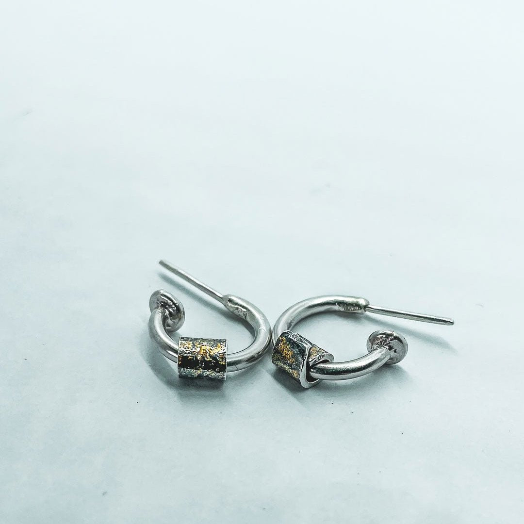 Wrapped Ring Small Hoop Earrings | Studs - HerbertandWilks Jewellery