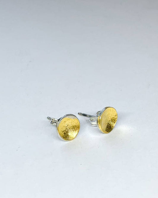 Wrapped Small Concave Stud Earrings - HerbertandWilks Jewellery